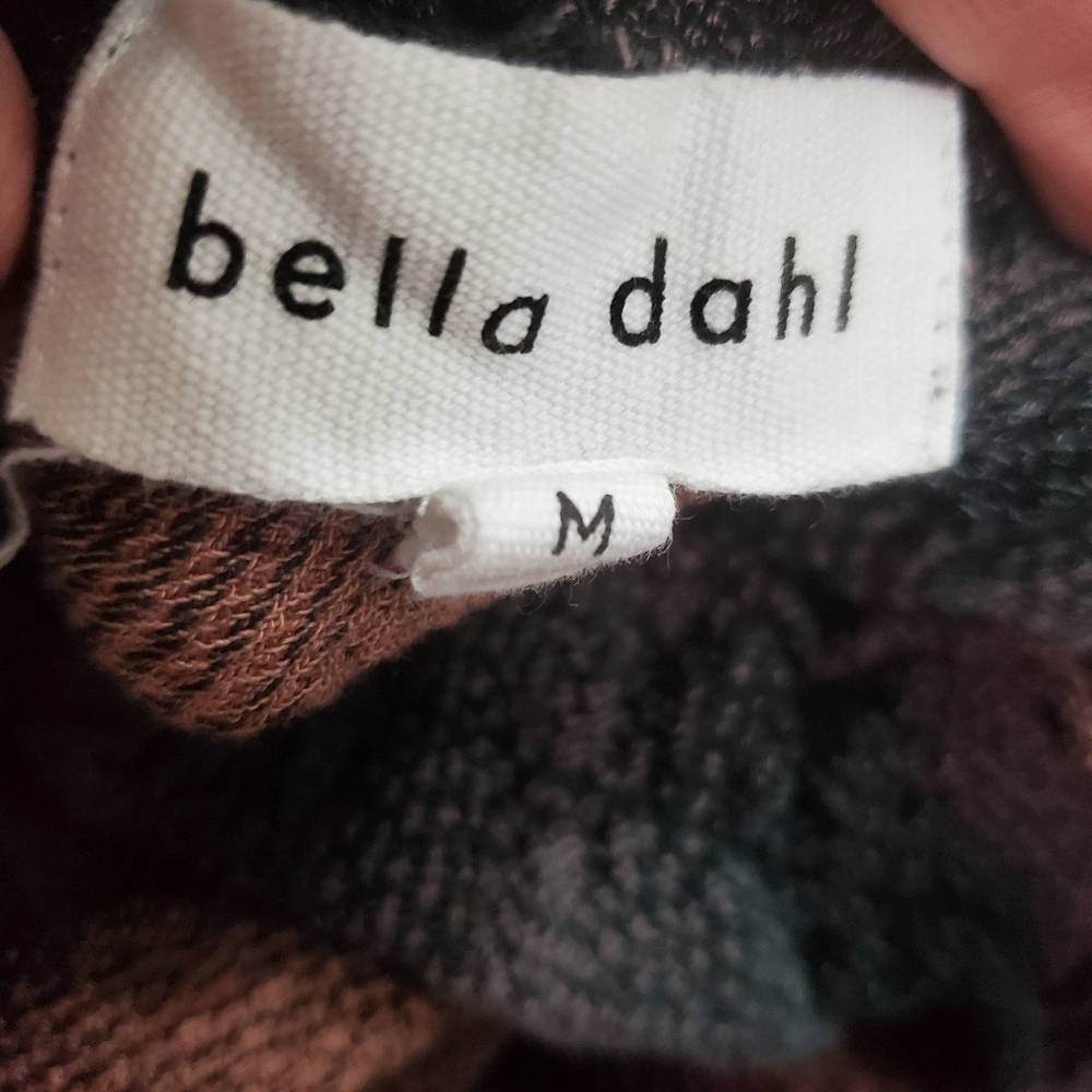 Bella Dahl Top Smocked Boho Pullover Canyon Pucker Plaid Dark Academia Medium - Picture 9 of 9